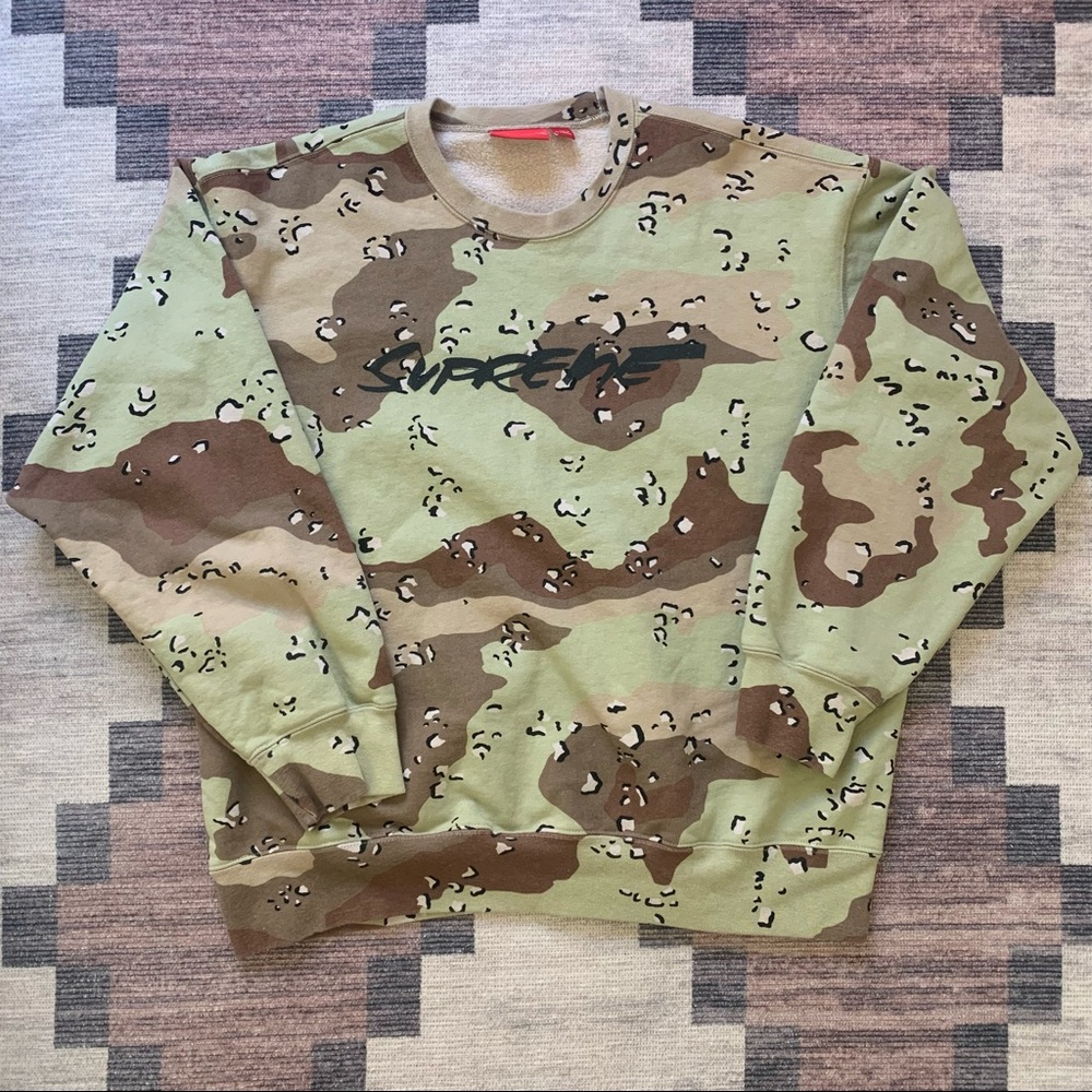 SUPREME DESERT CAMO CREWNECK SWEATER XL
